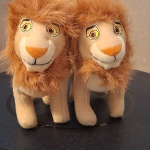 Two Disney Plush Lion King II Simba's Pride- Tan and Brown